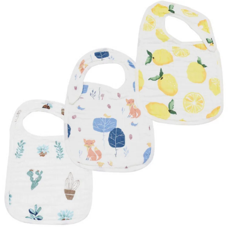 8layer 100% Cotton Muslin baby bandana drool bibs