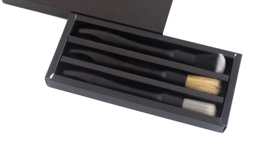 ultra premium car detailing brush with box package 3 pack