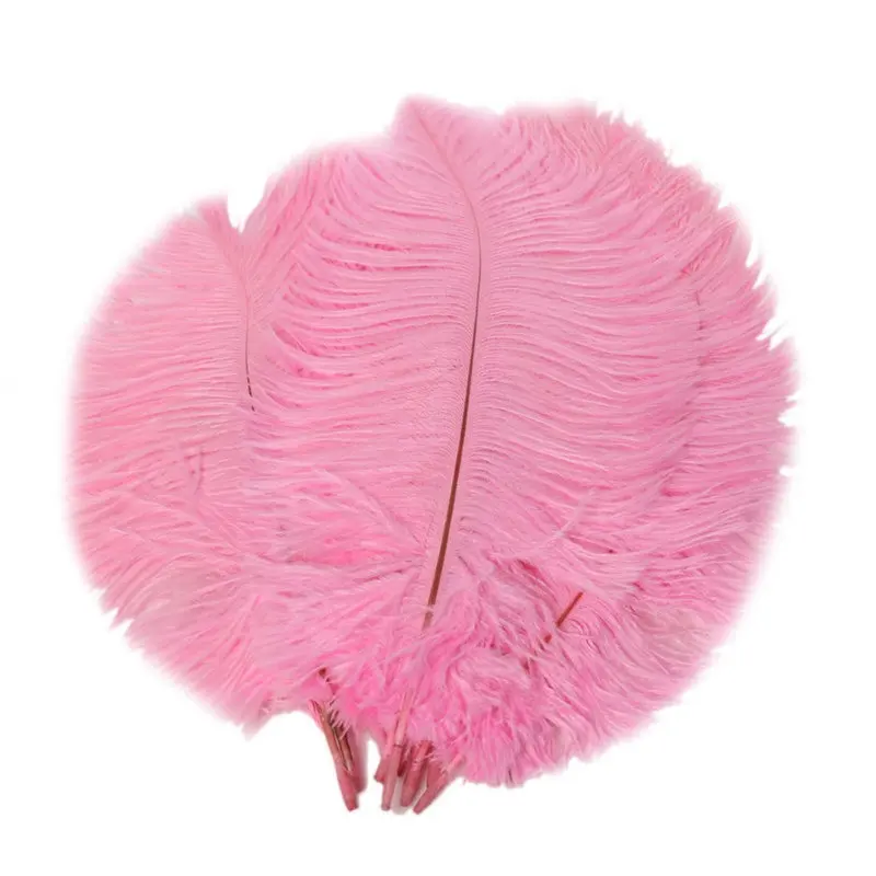 Wholesale Large White Carnival Festival Ostrich Feather 15-80cm Dyed Ostrich Feathers Trims for Wedding Decoration