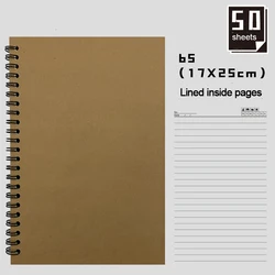 School Office Cheap A5 B5 Classic Spiral Notebook Custom Logo Vintage Journal Notebook