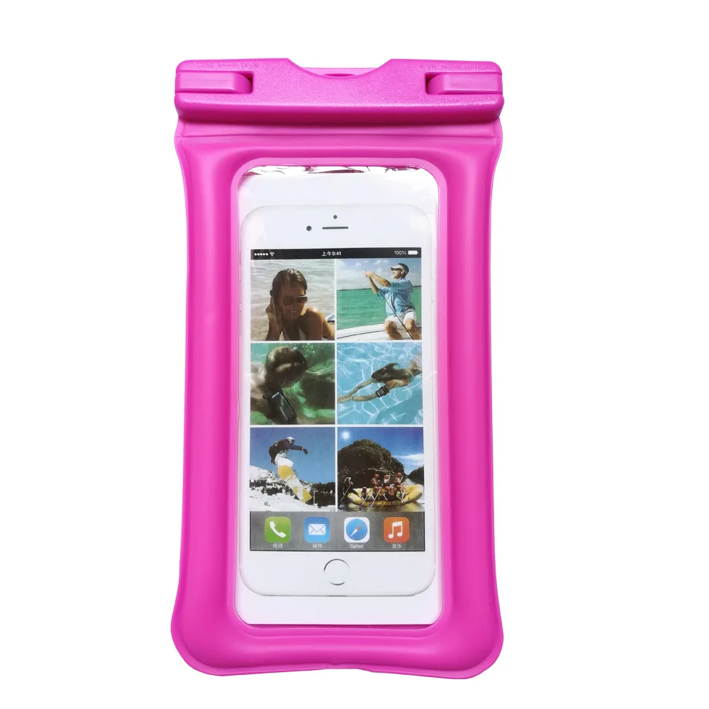 100pc/lot Wholesale Promotion New Arrived Floating IPX8 Transparent Waterproof Phone Case TPU Bag
