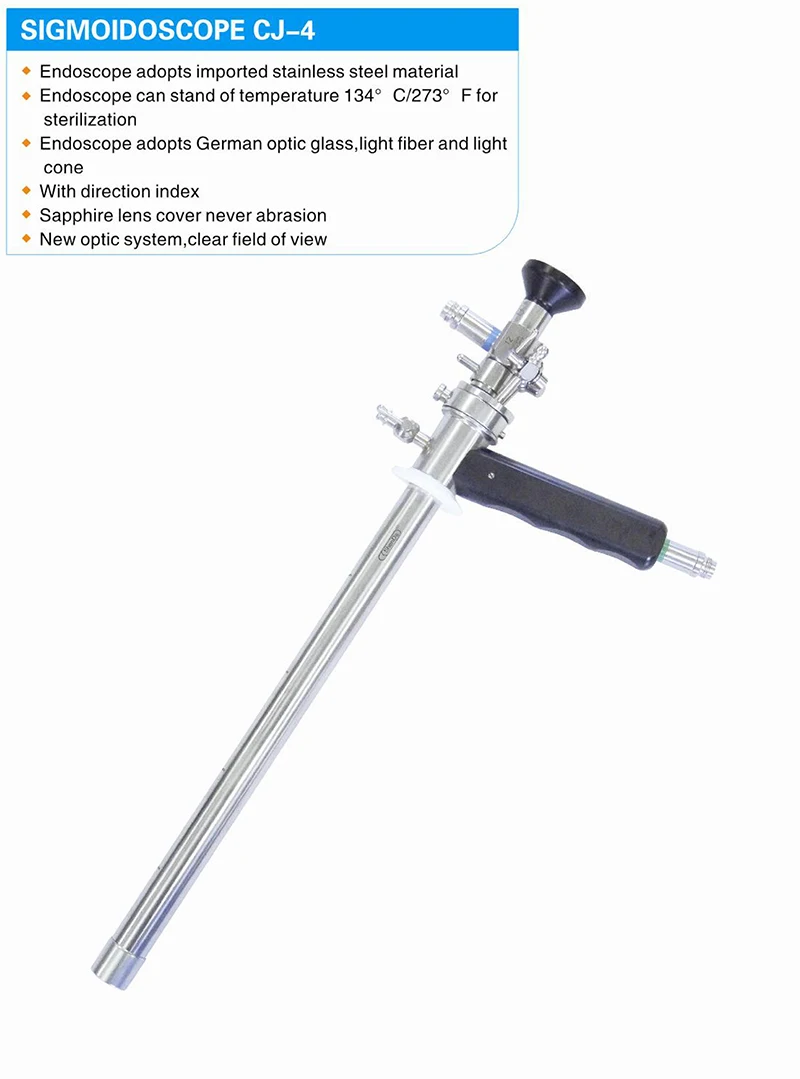 Best Sell YSNJ-CJ-4 Sigmoidoscope instrument set Rigid Endoscope