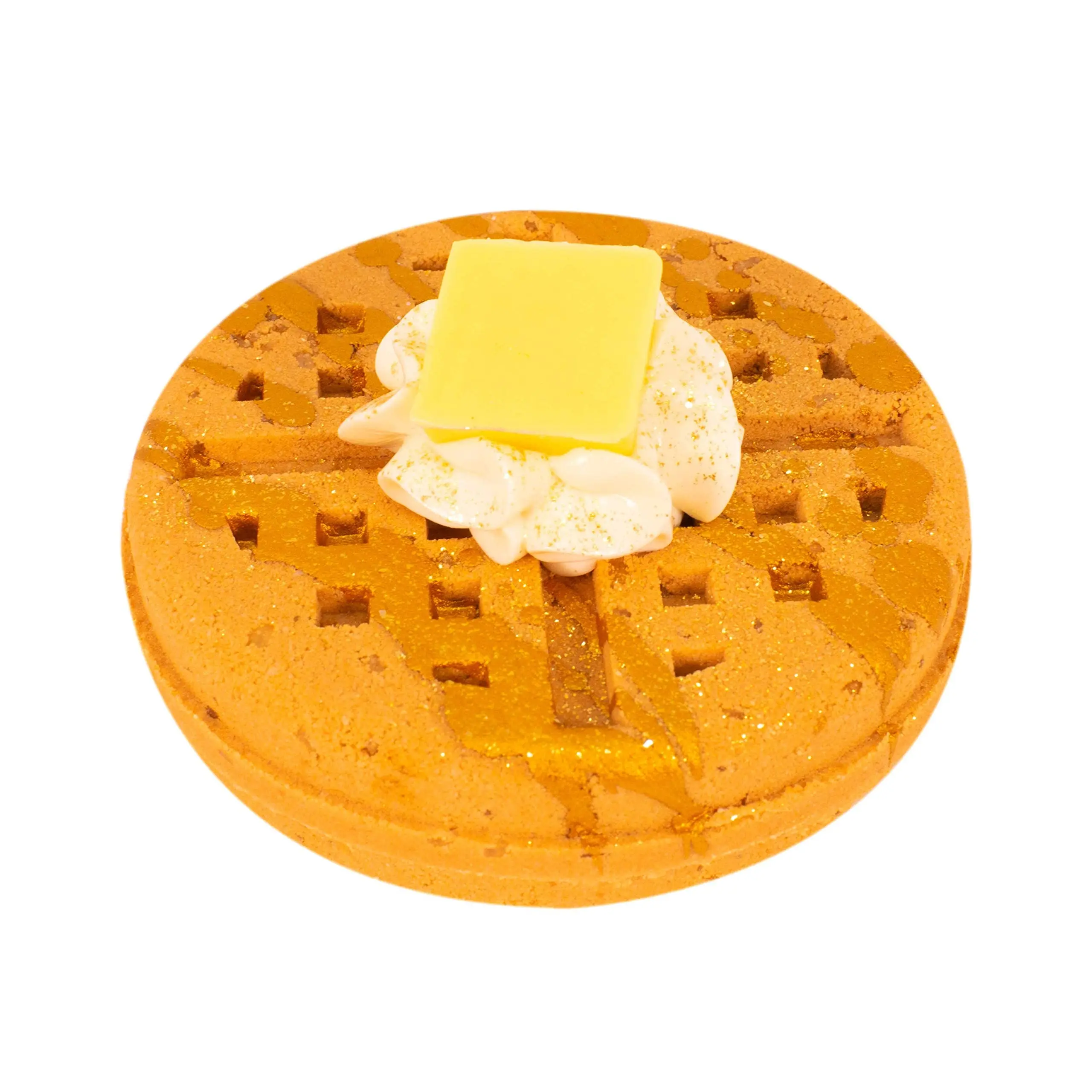Customized Private Label Maple Sugar Waffle Moisturizing Shea Butter Organic Aromatherapy Bath Fizzy Shower Steamer Bath Bombs