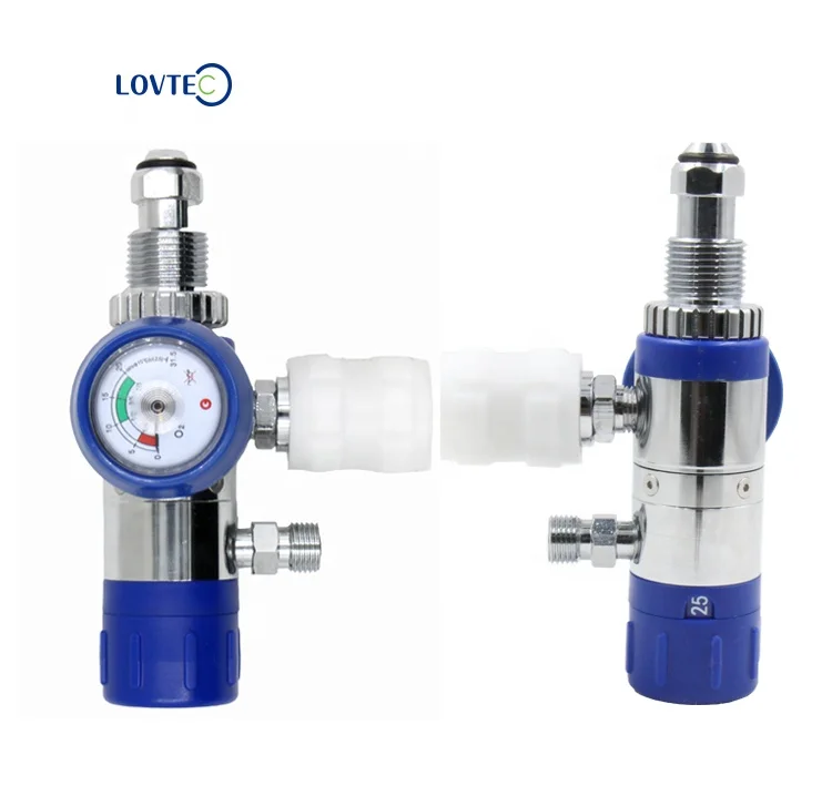 Lovtec American use Bullnose full brass oxygen regulator with quick mini outlet  pressure reducer MEDICAL type