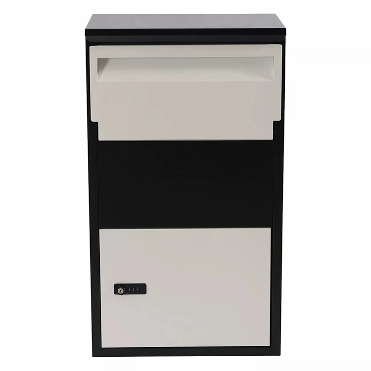 JH-Mech Custom Weatherproof Outdoor Portable Multifunctional Black Big Parcel Drop Box for Porch Yard