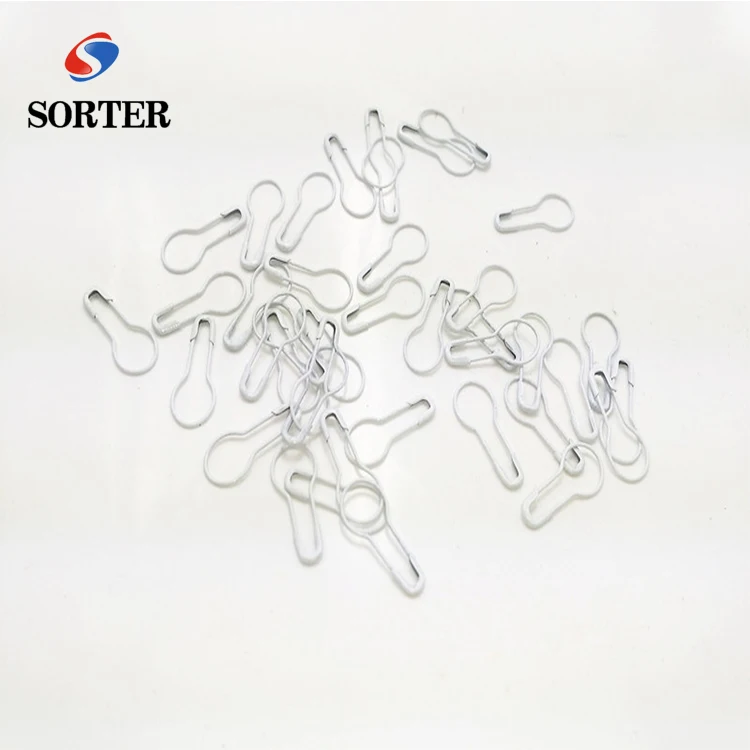 22mm white color pear safety pin bulb shaped high quality metal safety pin