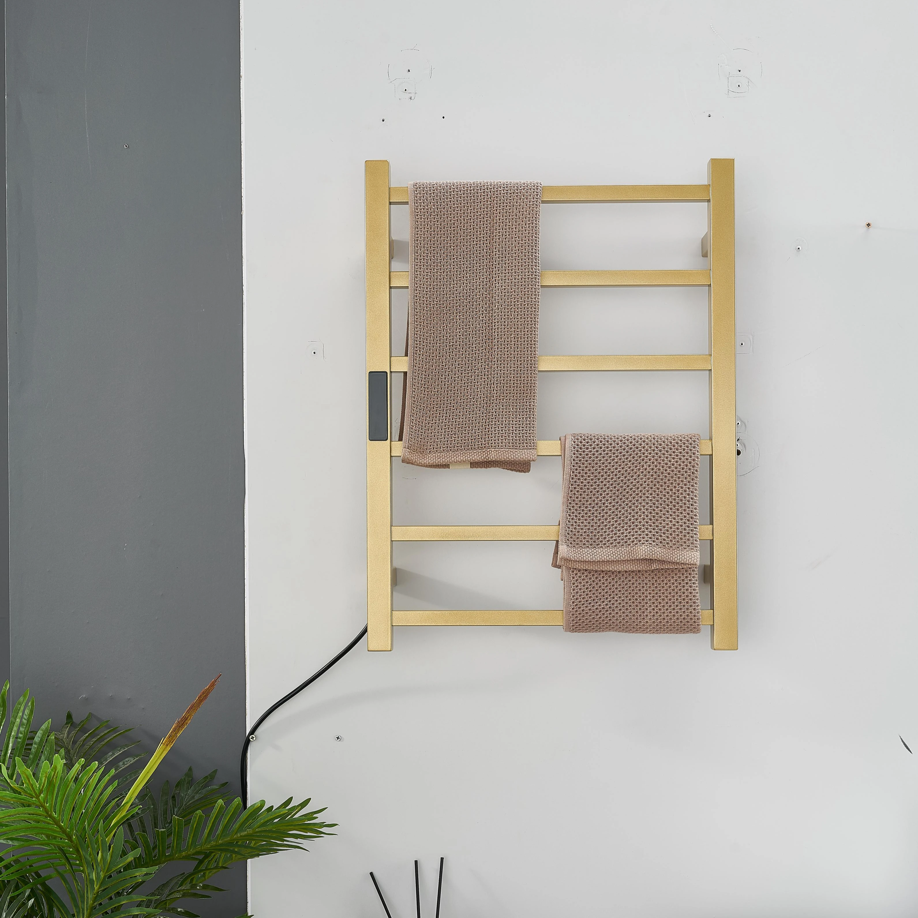 Hotel bathroom Stainless Steel 304 Electric Towel Warmer Gold Electric Heated Towel Rail