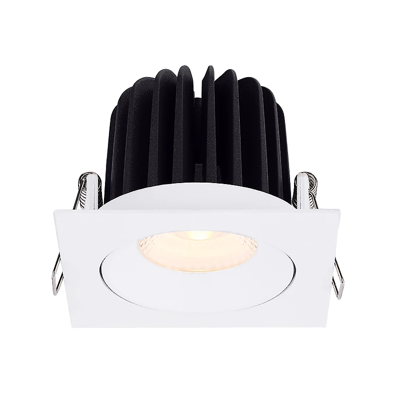 Квадратная Регулируемая приглушаемая Светодиодная лампа для гостиной, утопленные потолочные светильники Cob для отеля, потолочное освещение, встраиваемое точечное освещение для магазина, 15 Вт