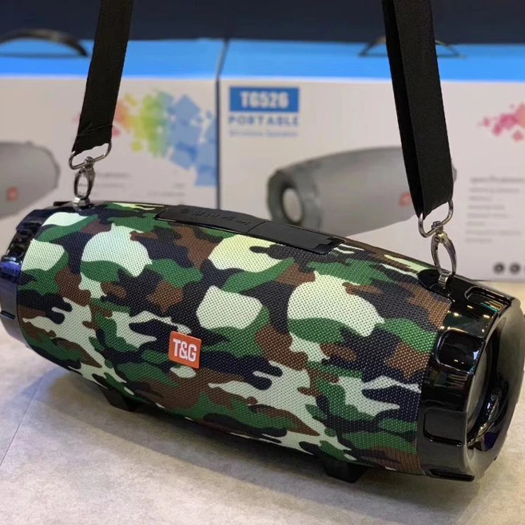 portable waterproof speaker mic outdoor radio subwoofer fabric speaker support TF Card FM Radio AUX TG526