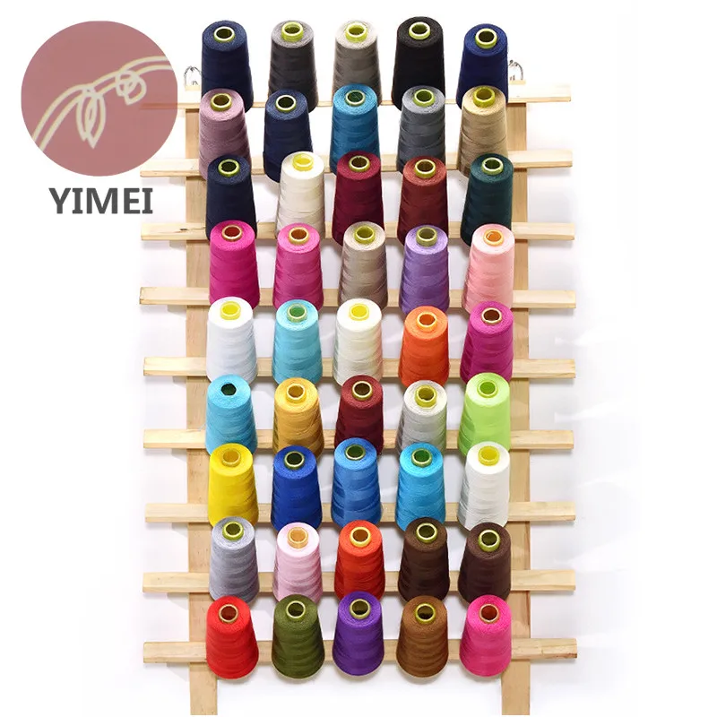 202 203 402 602 Sewing Machine Thread Different Types 100% Polyester Threads New Carton Machine Dty Yarn Raw White Dty