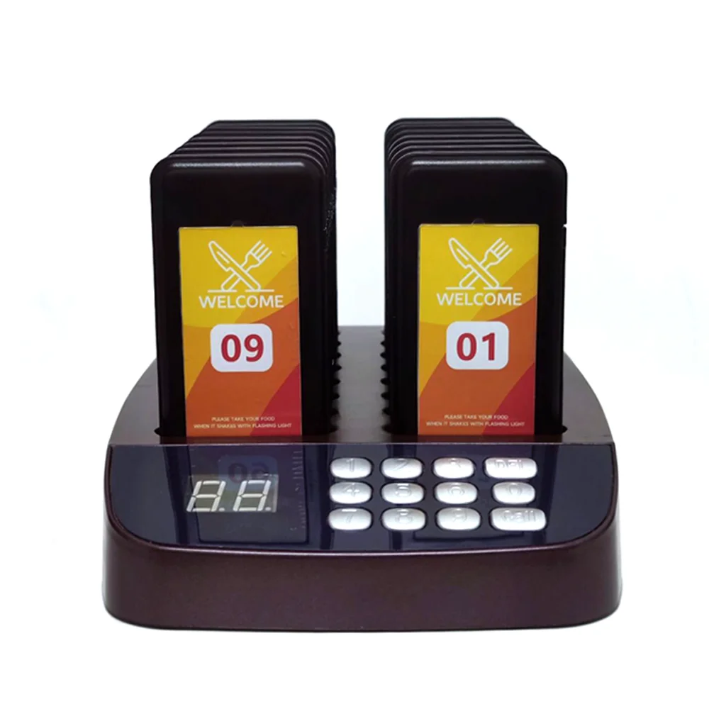 Strong Signal Wireless Restaurant Food Pager System Buzzer for Fast Food