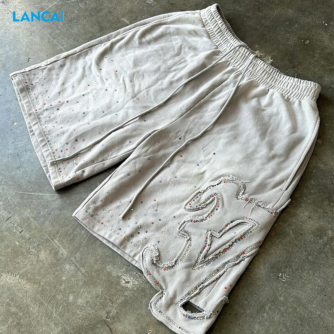 Custom Men Shorts Mesh Breathable Knee Length Sports Shorts Printing Shorts For Men Patch Embroidery