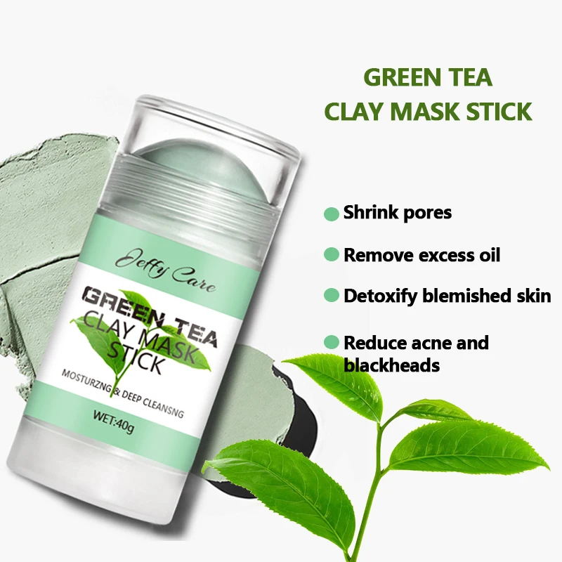 Private Label Face Mask Acne Pimple Remover Bentonite Whitening Mud Musk Brightening Organic Detox Face Turmeric Clay Mask Stick