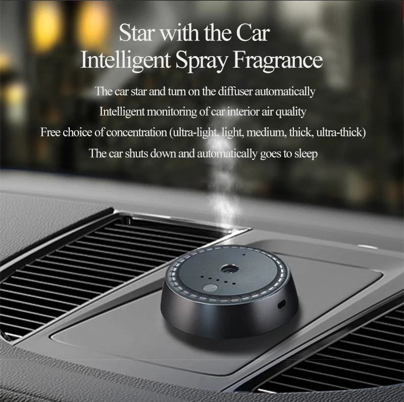 2023 new design upgrade car aroma diffuser Luxury Mini rechargeable diffuser car oil