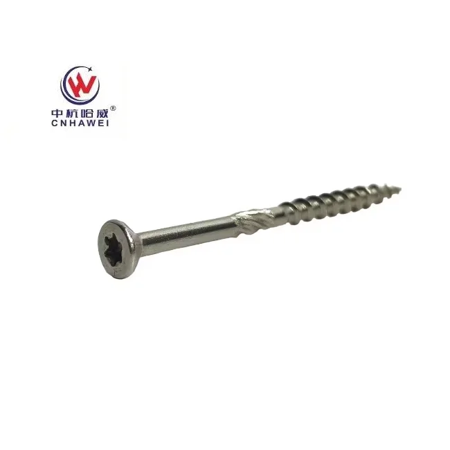 Type 17 Flat Head Driver Wood Decking Countersunk Torx Screw  Slotted Stainless Steel DIN7505