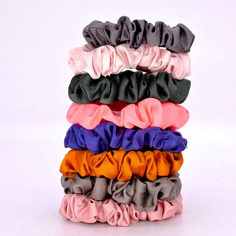 Hair Accessories Elastic polyester Hair Ties Band 15mm polyester Hair Scrunchies  for Women