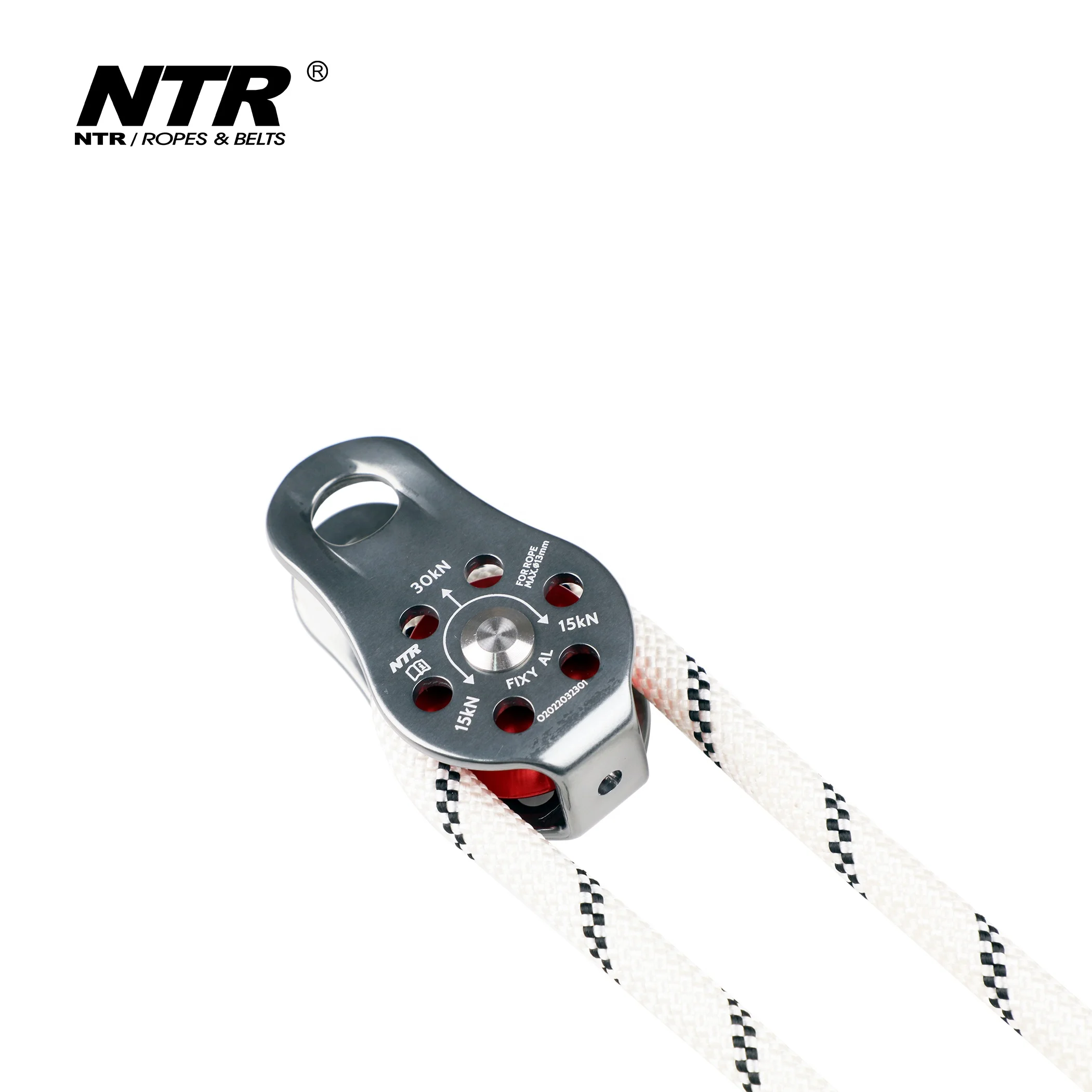 Rope Pulley 30KN Aluminum Alloy Single Swivel Pulley Fixed Tree Rock Climbing Pulley Rappelling Arborist Rescue