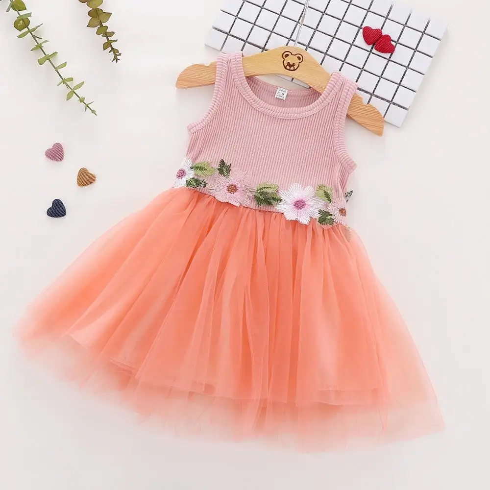 Wholesale 2020 sleeveless gauze beautiful toddler flower girl dresses
