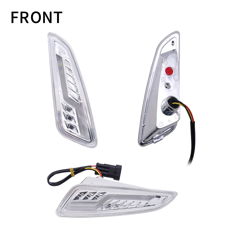 silver Level10 front and rear sequential turn lights for vespa sprint primavera
