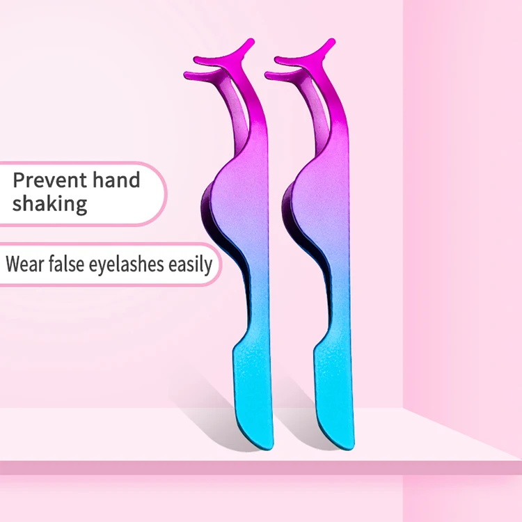 2020 pincet OEM custom eyelash extension tweezers laah lash eyelash curler