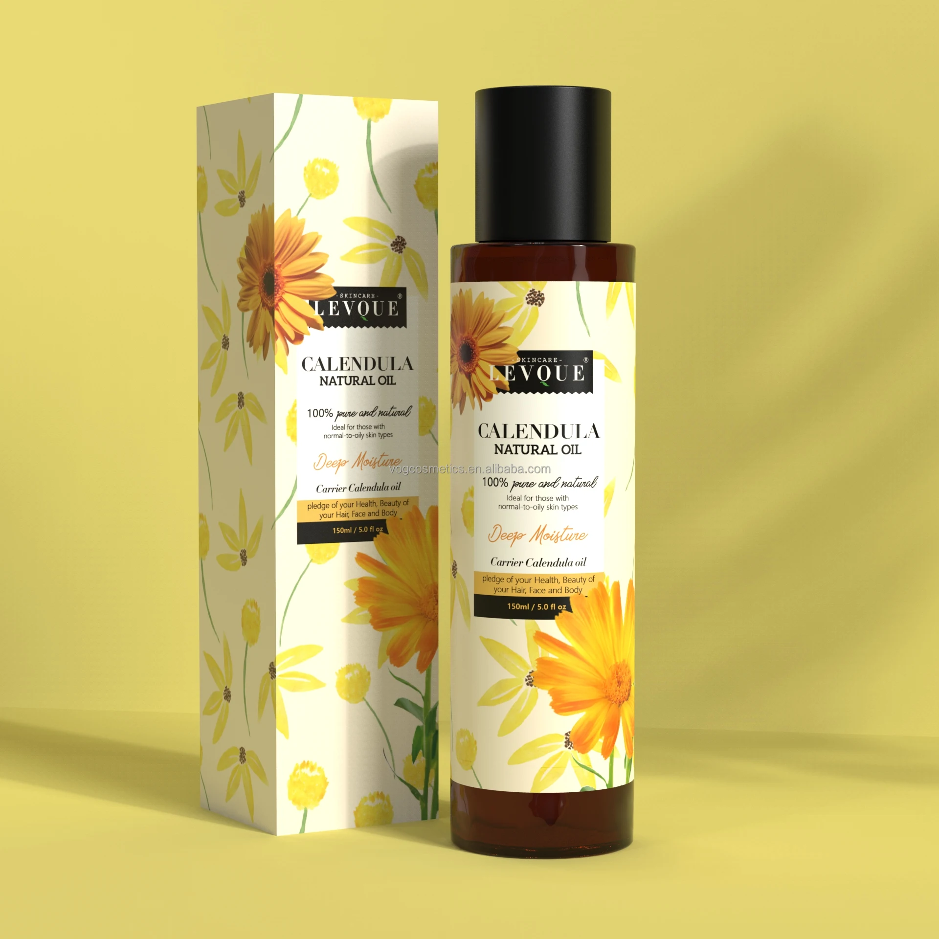 Private Label Calendula Massage Oil Nourishing Calendula Oil Hydrating Moisturizing Calendula Extract Face Oil