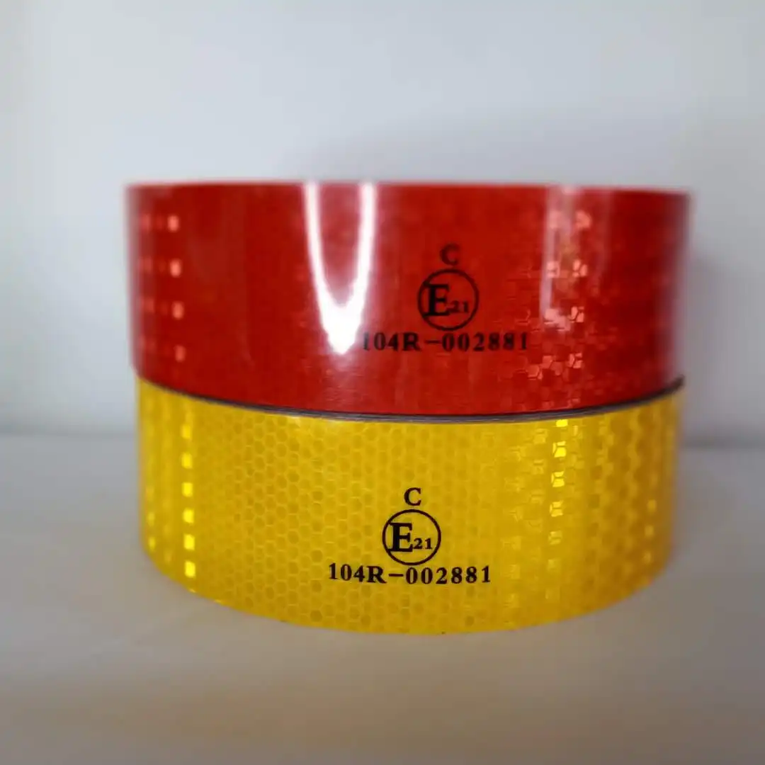 E21 104R-002881 Reflective Conspicuity Tape Prismatic Reflective Sheeting Adhesive Custom Logo Printing Is Available 5 Years WRS