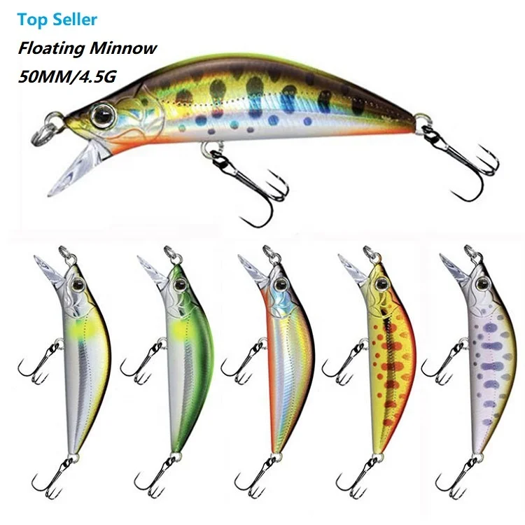 2023 New Design Japanese Mini Minnow Lure 50MM 4.5g Submerged Hard lure Beach Pesca Bass Fishing Trout Minnow