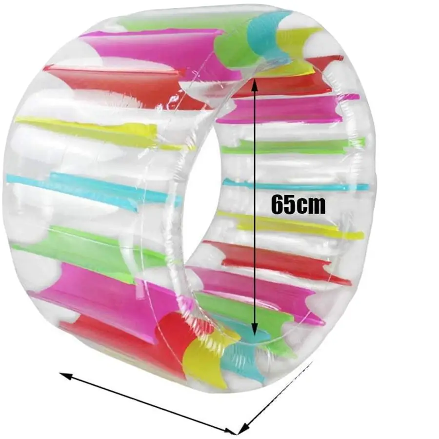 Manufacturer sale park kids high roller inflatable water tube children team game air pool wheel inflatable water walking roller