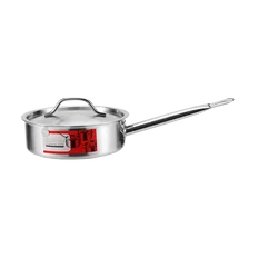 Stainless steel kitchen cookware set long handle saucepan with stainless steel lid