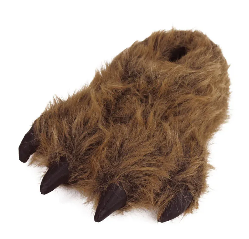 Custom Halloween men and women Cute Fuzzy Claw Monster Slippers Shoes Animal Claw Paw Slippers Stuffed Funny Bear Paw Slippers