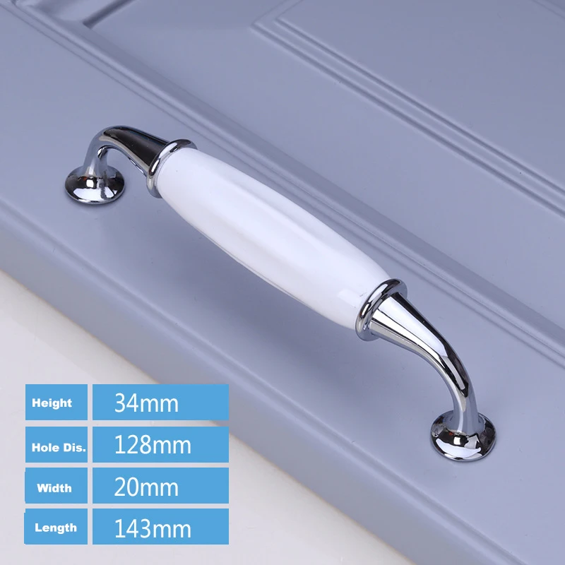 Furniture hardware drawer and door cabinet knob ceramic handle