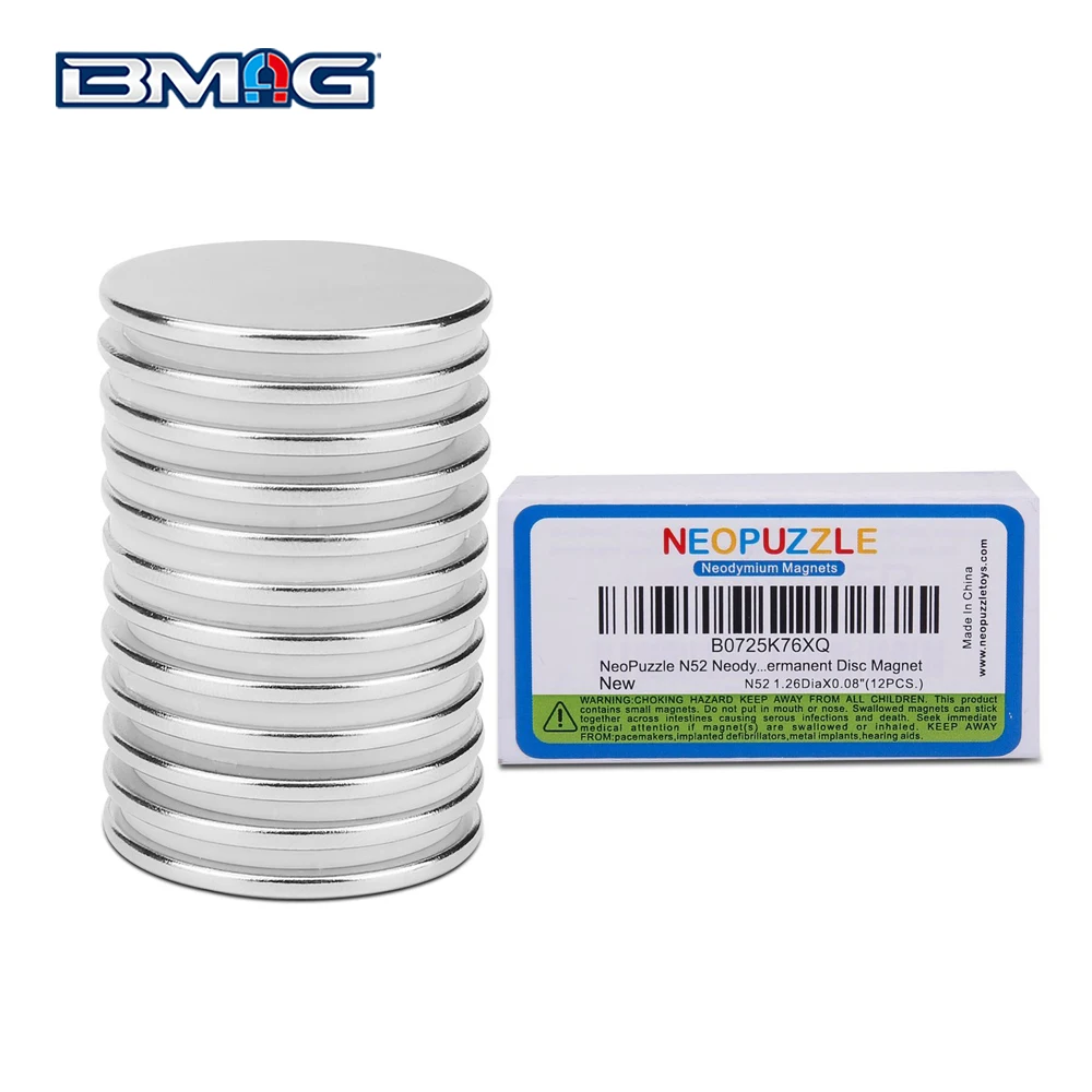 Round Rare Earth Magnets High Performance Disc Magnet Ni Coating Magnetic
