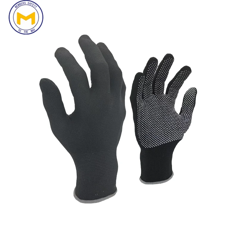PVC nylon dot bead gloves non-slip wear-resistant construction site handling gloves outdoor work protective gloves