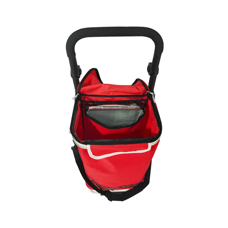 Wholesale Modern Custom Bigger 2 Wheel Foldable Metal Portable Hand Grocery Luggage Trolley Hand Bag Shopping Cart with Wheel