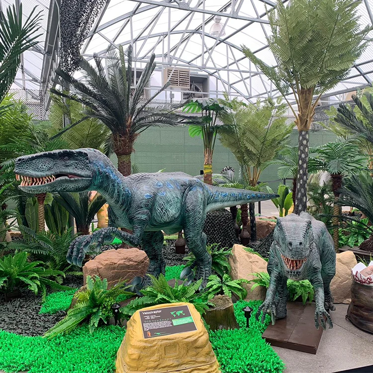 Indoor Amusement Park Robotic Dinosaur Video