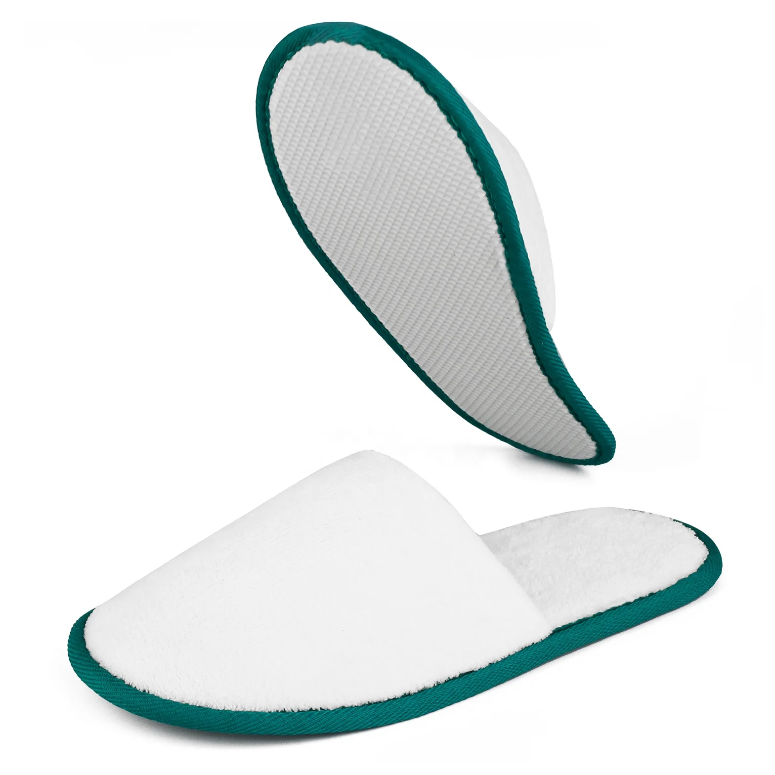 Custom Reused Washable Cozy Coral Fleece Footwear Slippers For Home Hotel SPA Party Festival Gathering