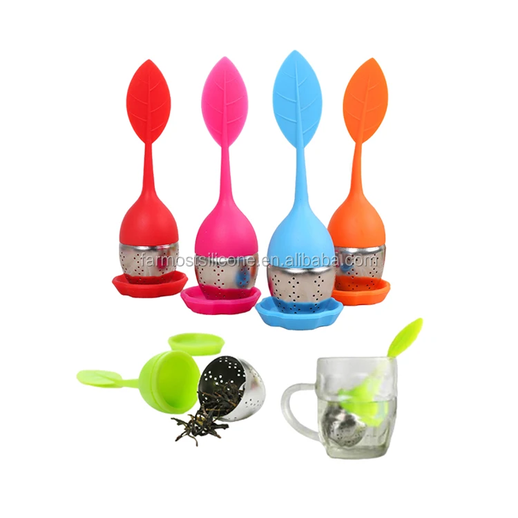 
Silicone Tea Infuser Loose Leaf Strainer Stainless Steel Tea Ball for Brewing Device Herbal Spice Filter Tea Steeper 