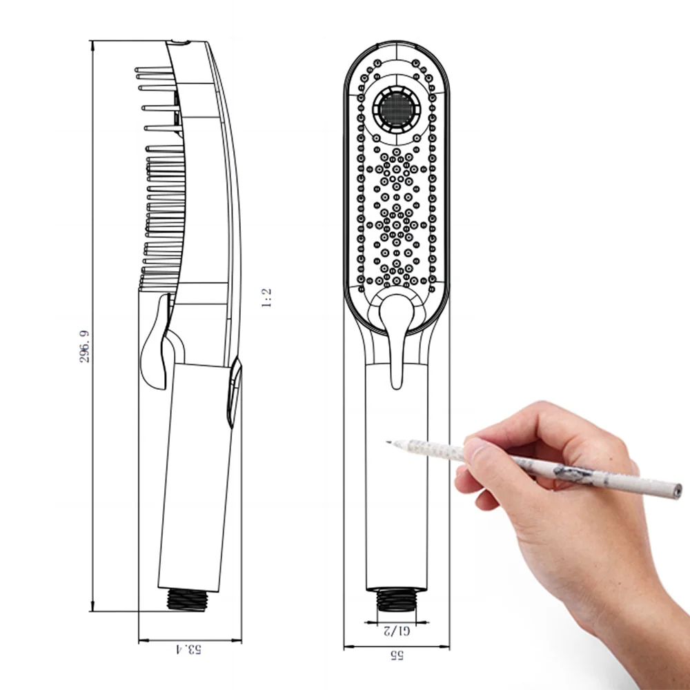 4 Functions Professional Dog Shower Head Dog Shower Attachment Indoor Outdoor Dog Bath Wand Sprayer