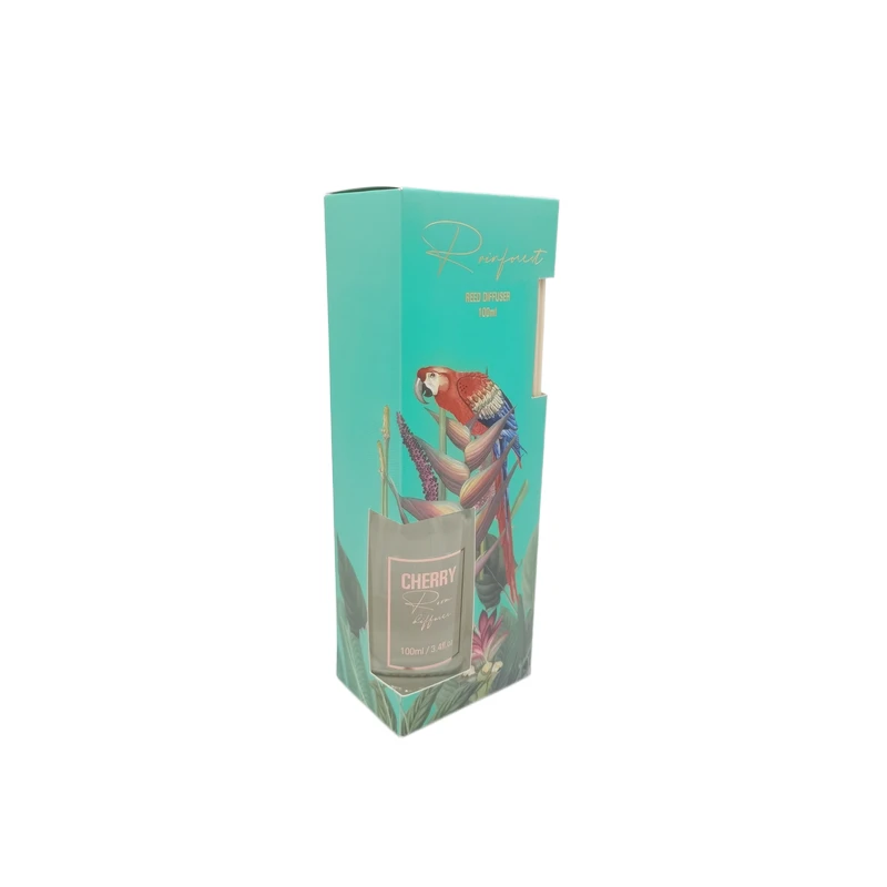 Cherry Perfume Aromatic Room Odor Diffuser Glass Bottle Amber Reed Diffuser for home scents and spa wellness Aromatheropy