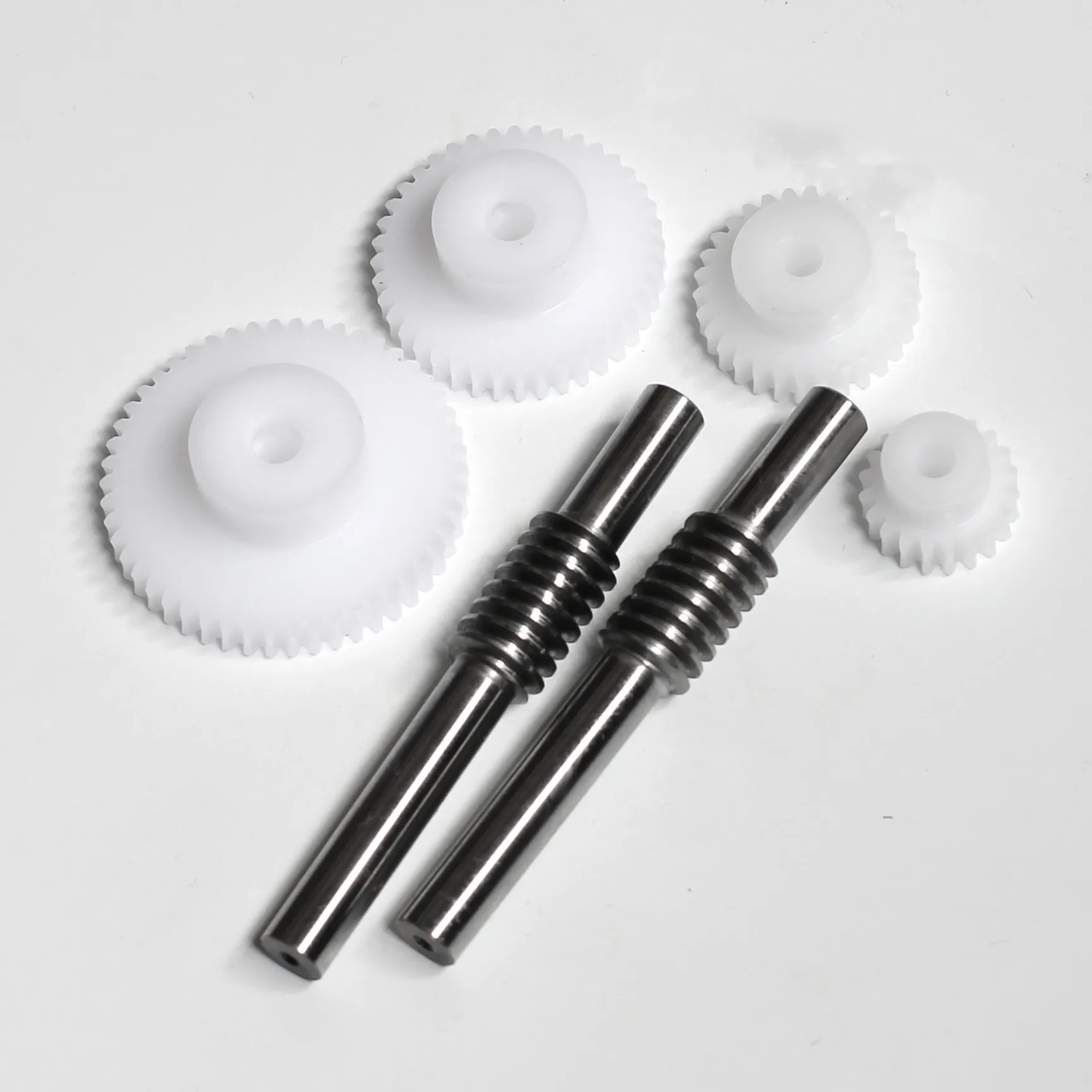 Custom M0.8 Steel POM Plastic Worm wheel and gear Set