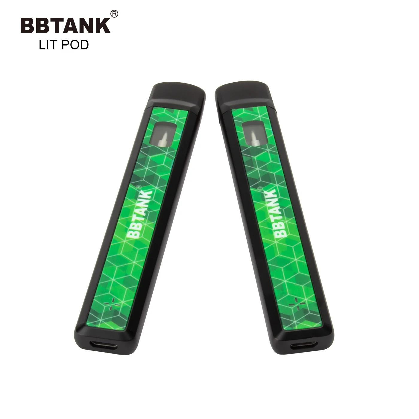BBtank Lit Pod 510 vape pen battery POD system 1.0ml tank with 350mAh rechargeable battery for oil