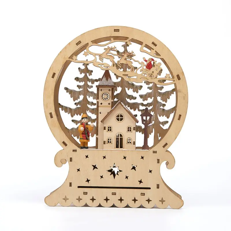 Christmas decoration wooden beads natural wooden Handicraft pendant wholesale art minds wood handmade goods