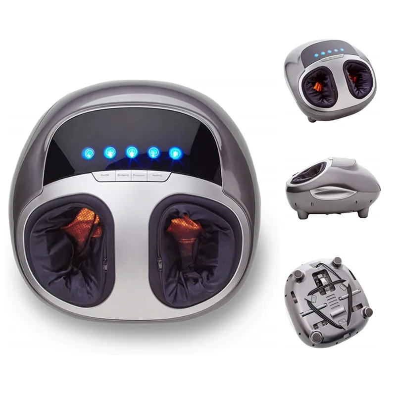 Blood Circulation Foot Massage Machine Shiatsu Deep Shiatsu Foot Massager with Heat Rolling and Air Compression for Home