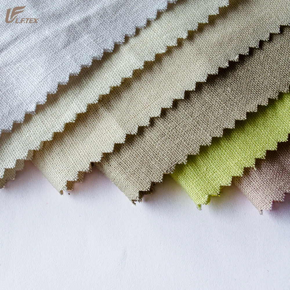 2021 hot selling breathable reliable quality medium weight organic linen fabric