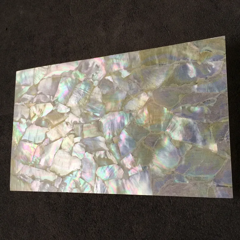 Unique Paint Decorative Yellow Mother of Pearl Shell Veneer Paper Wall Sheet Flakes Inlay Carved Lacquer Art Furniture