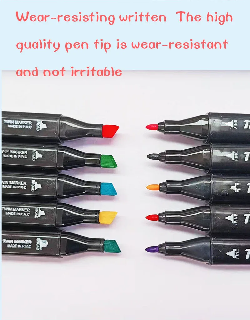 Amazon Dual Tip Alcohol Permanent Paint Art Markers Sketch Markers 24 36 48 60 80 120 168 Colors Art Sets High Quality Hot Sale