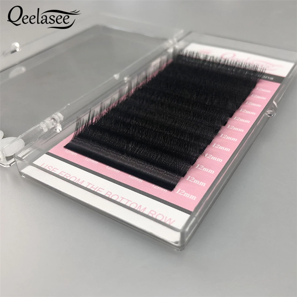 Qeelasee new high quality faux mink individual korean yy eyelash extensions y lash