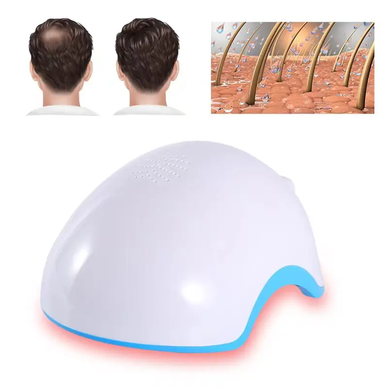 Portable Top Hair Building Regrowth LED Laser Hair Growth Helmet Wireless Anti Hair Red Light Therapy for Beauty and Home Use