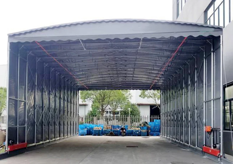Outdoor Large Retractable Storage Sunshade Basketball Court Electric Sunshade Telescopic Canopy
