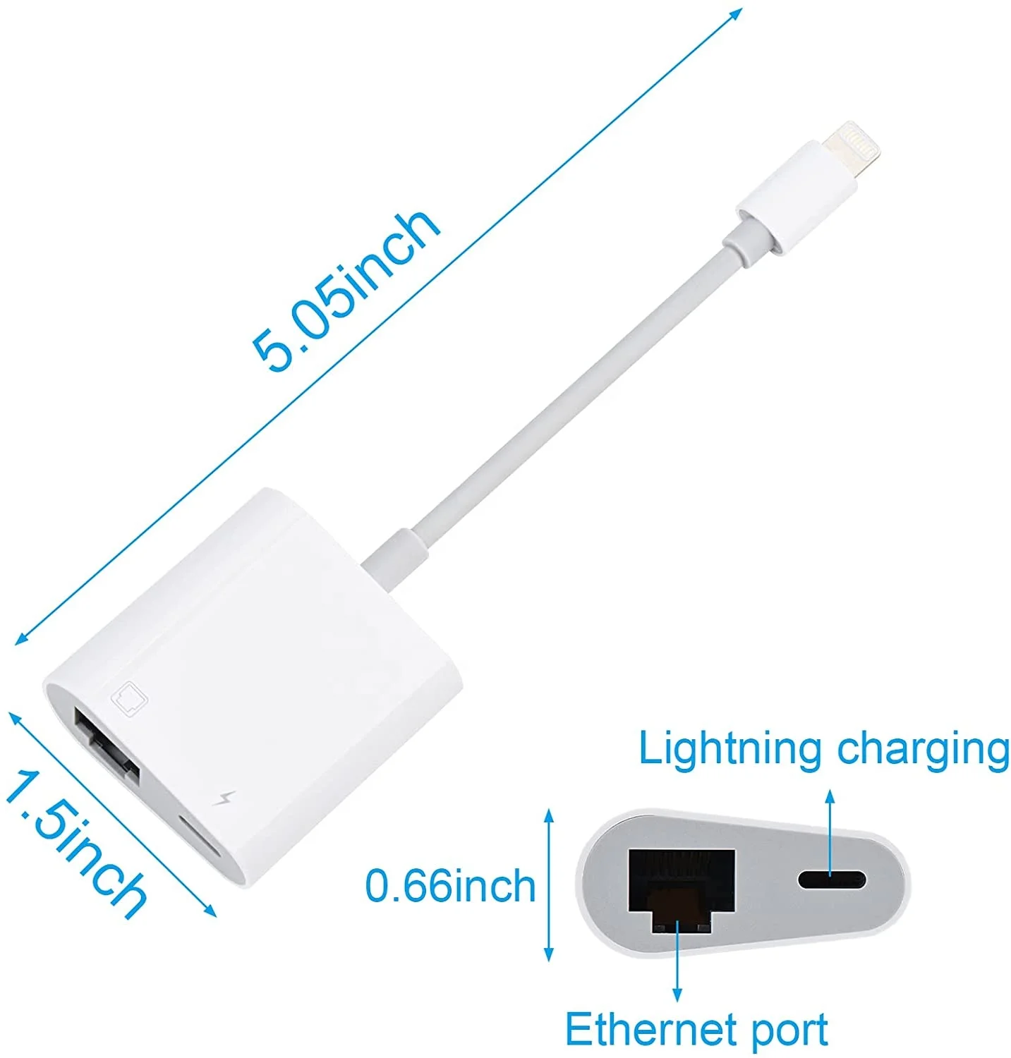 Factory Direct Sale USB 3.0 Lightning to Ethernet rj45 Adapter Ethernet LAN Network Adapter for Iphone